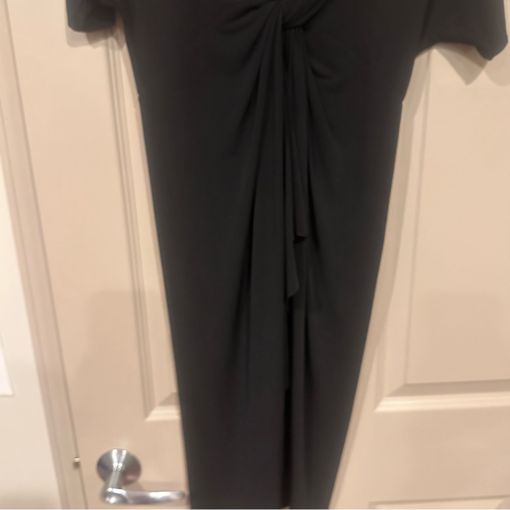 CatherineMalandrino  Black Cold Shoulder Ruched Dress